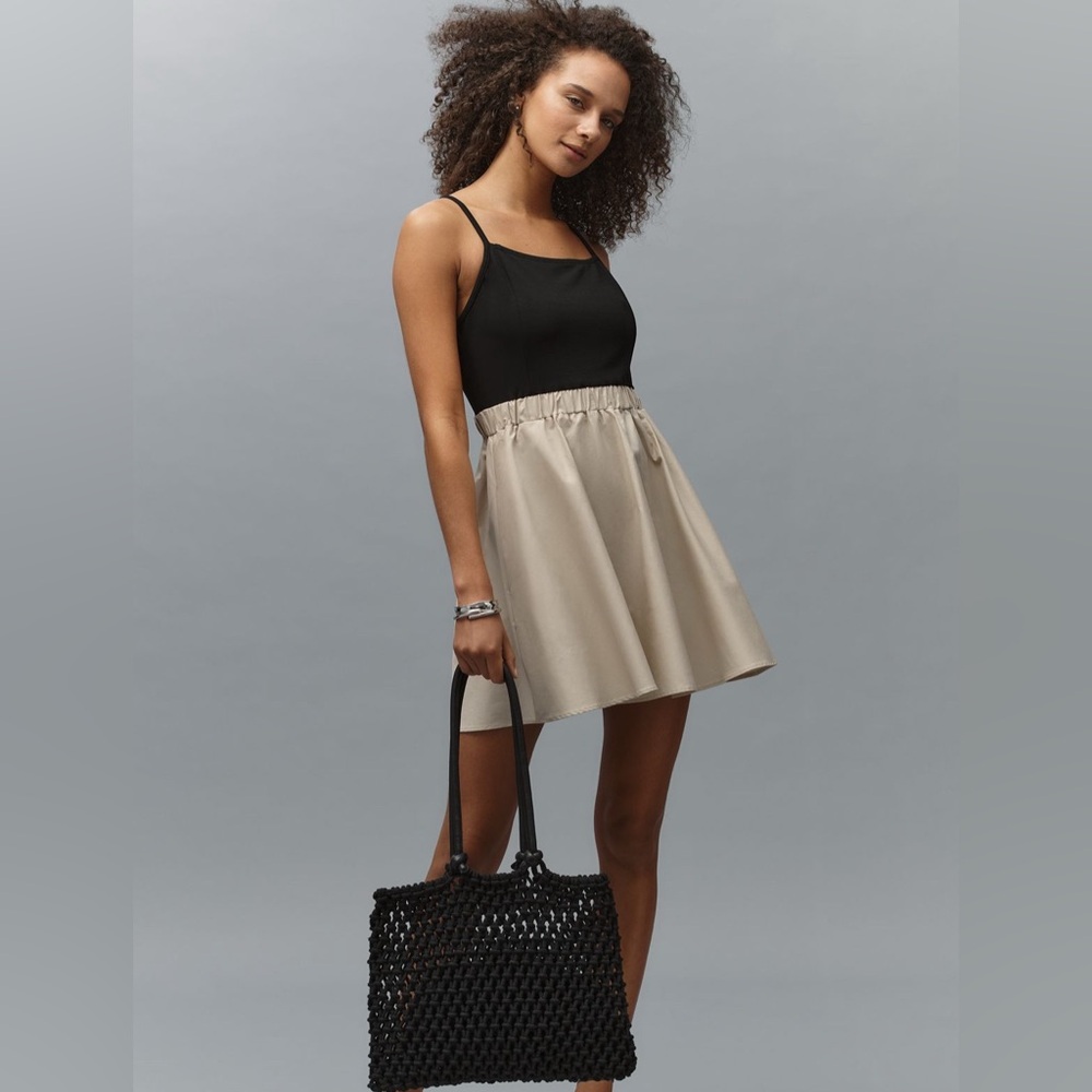 Maeve Sleeveless Twofer Mini dress Block Color